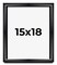 15x18 Minimalist Shadow Box Black Picture Frame - UV Acrylic, Backing, Hanging Hardware